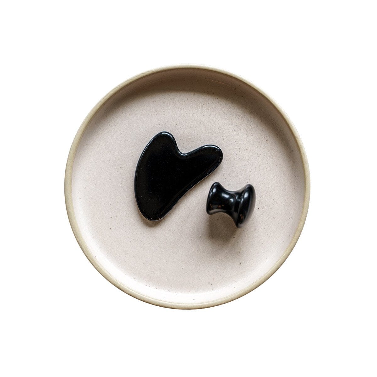 Gua sha champignon obsidienne outil de massage Bijo; Paris
