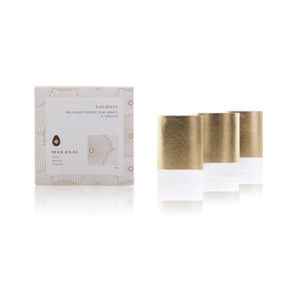 Masque feuille d'or 24K - 4 feuilles MAKANAI