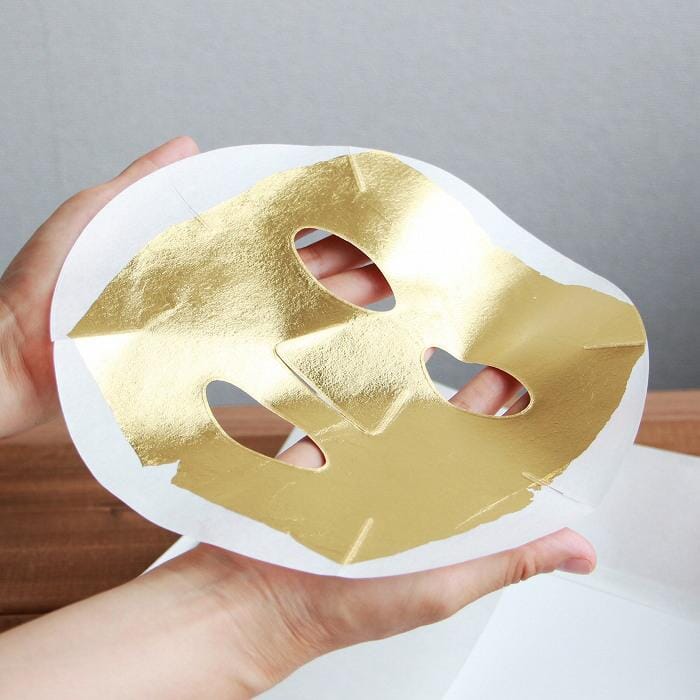 Masque feuille d'or 24K MAKANAI support