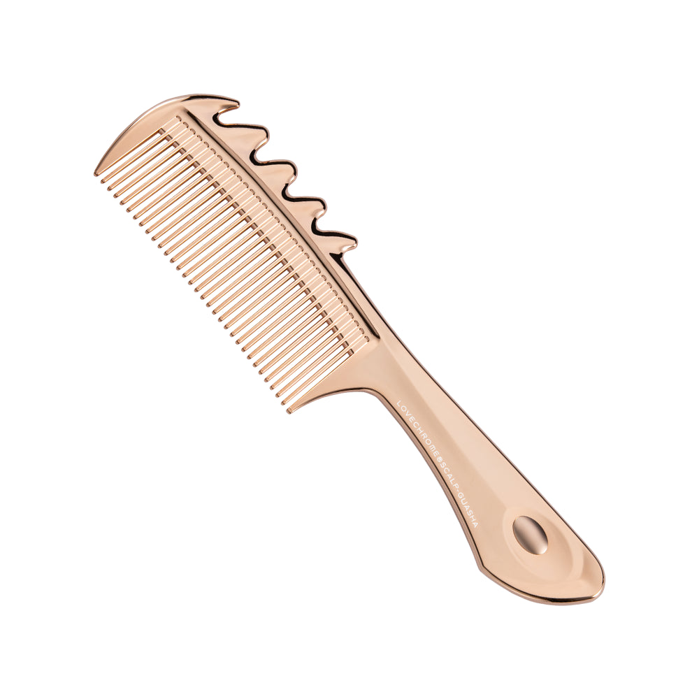LOVE CHROME Scalp GuaSha Gold Comb - Premium quality Japanese comb LOVE CHROME Scalp GuaSha Gold Comb - Premium quality Japanese comb