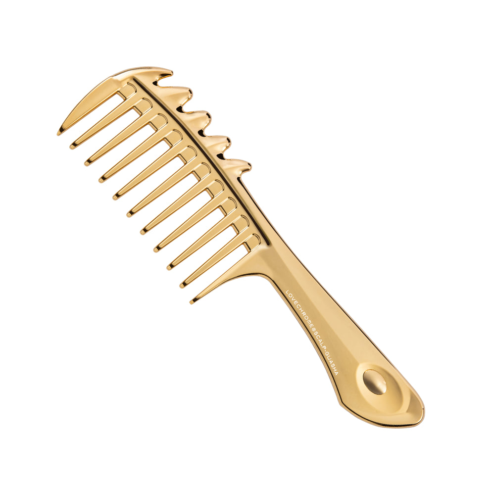 Peigne GuaSha Wavy Gold