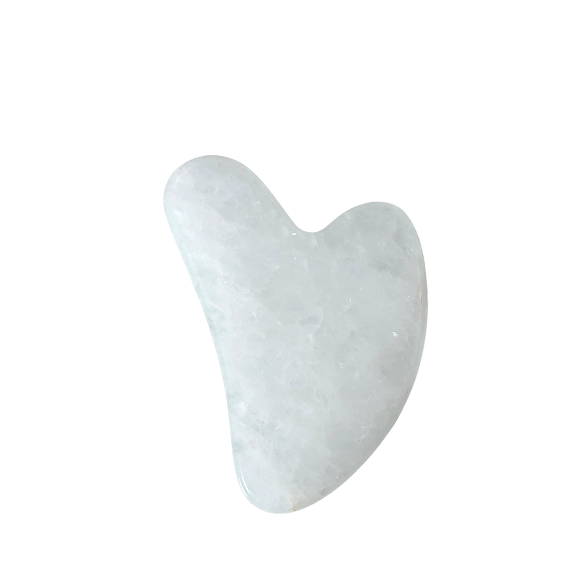 Gua sha coeur jade blanc