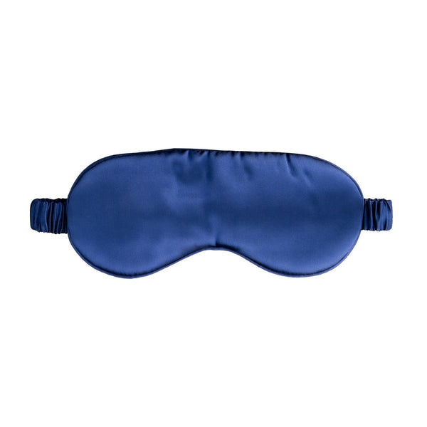 Masque de nuit en soie bleu marine Bijo; Paris 